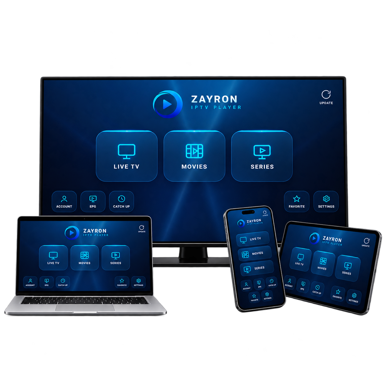 IPTV on TV, laptop and phones